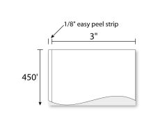 3" x 450' Inkjet High Gloss Poly Continuous