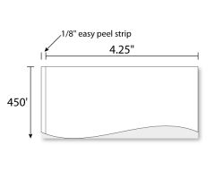 4.25" x 450' Inkjet High Gloss Poly Continuous 