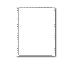 8.5" x 10.875" Inkjet Matte Poly Perm Tractor Feed Fanfold 500/Stack