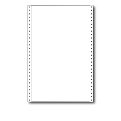 8.5" x 13.875" Inkjet Matte Poly Perm Tractor Feed Fanfold 500/Stack 