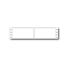 4" x 2" 2-Across Inkjet Matte Poly Perm  Tractor Feed Fanfold 3,000/Stack 