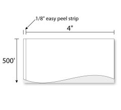 4" X 450' Inkjet Matte Poly Continuous