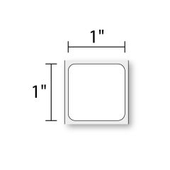 1" x 1" Inkjet Matte Poly Perm   1,060/Roll 