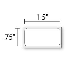 1.5" x 0.75" Inkjet High Gloss Poly 1,370/Roll