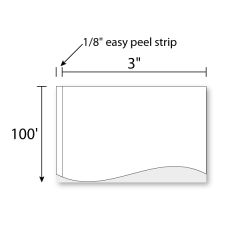 3" Inkjet Matte Poly Perm  Continuous