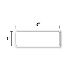 3" x 1" Inkjet High Gloss Poly  5,330/Roll