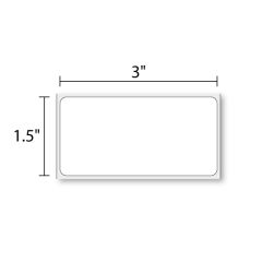3" x 1.5" Inkjet Matte Poly Perm  730/Roll  
