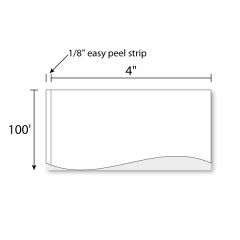 4" Inkjet Matte Poly Perm  Continuous