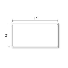 4" x 2" Inkjet High Gloss Poly  2,750/Roll