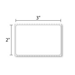 3" x 2" Inkjet Matte Poly Perm  560/Roll  