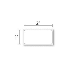 2" x 1" 2-Across Inkjet High Gloss Poly  10,660/Roll